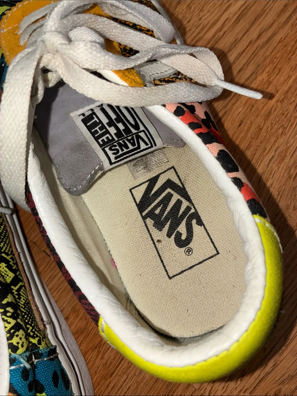 Vans Colorblock Leopard Patchwork Lace-Up Sneakers